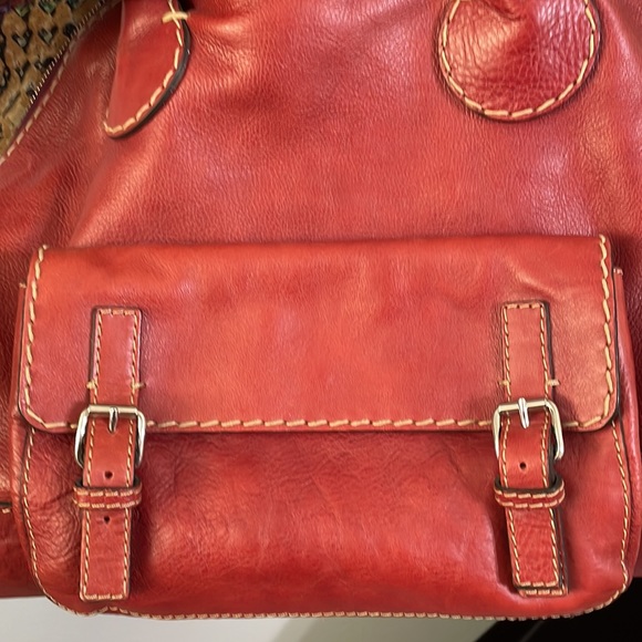 Reduced—CHLOE vintage Edith Dome Bowler red calfskin leather satchel tote, VGC - Picture 4 of 16